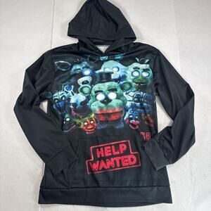 Five Nights At Freddys Hoodie XL Graphic Front Back Help Wanted